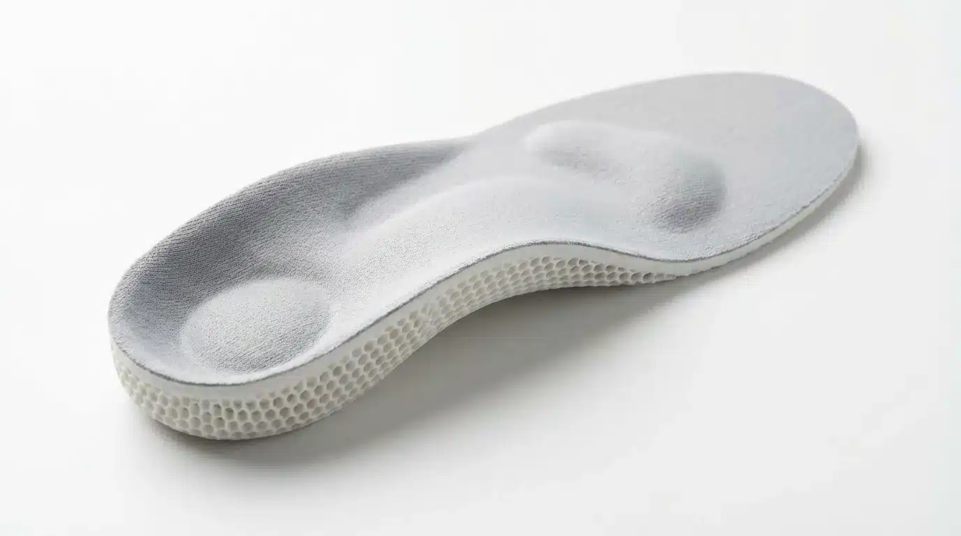 Pes cavus custom made 3D insole for high arch foot support in Dubai