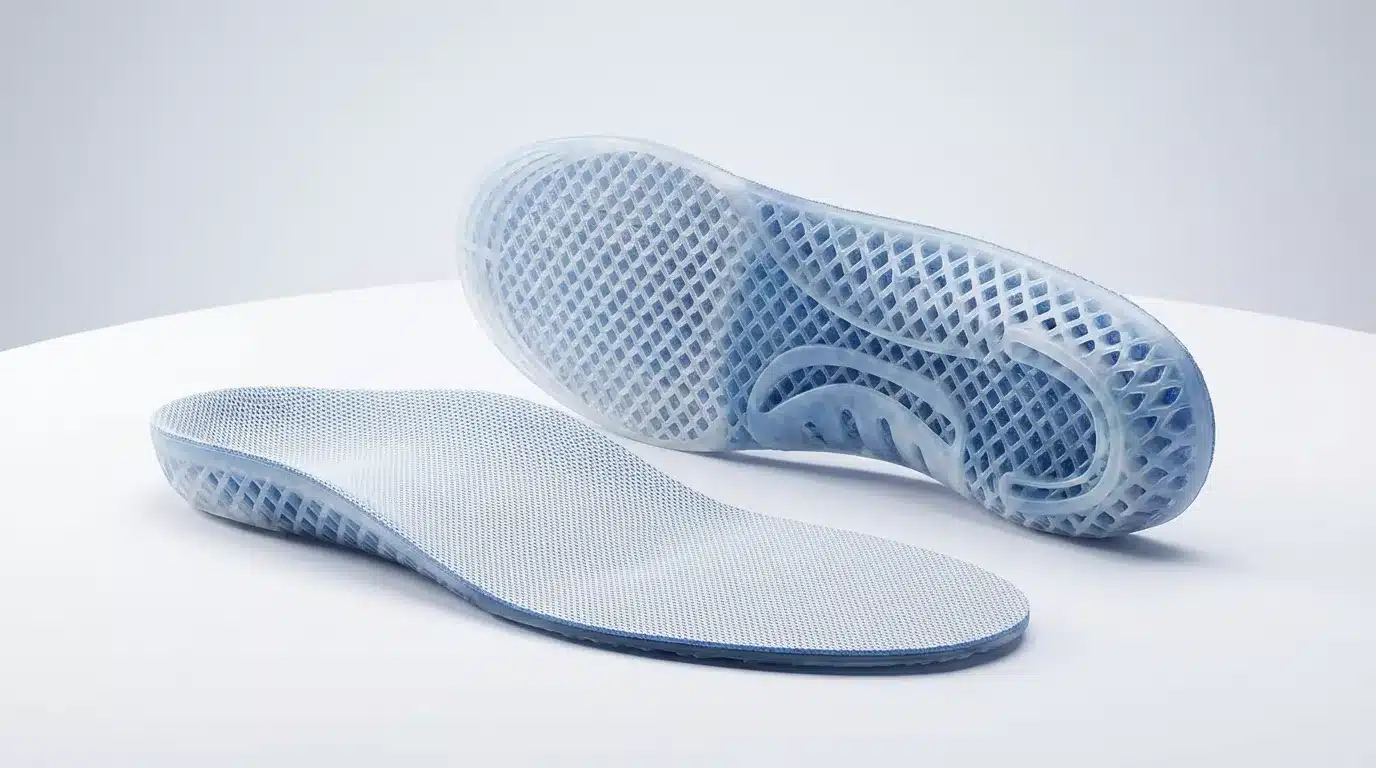 Custom 3D printed orthotic insole by Steps Creators Dubai