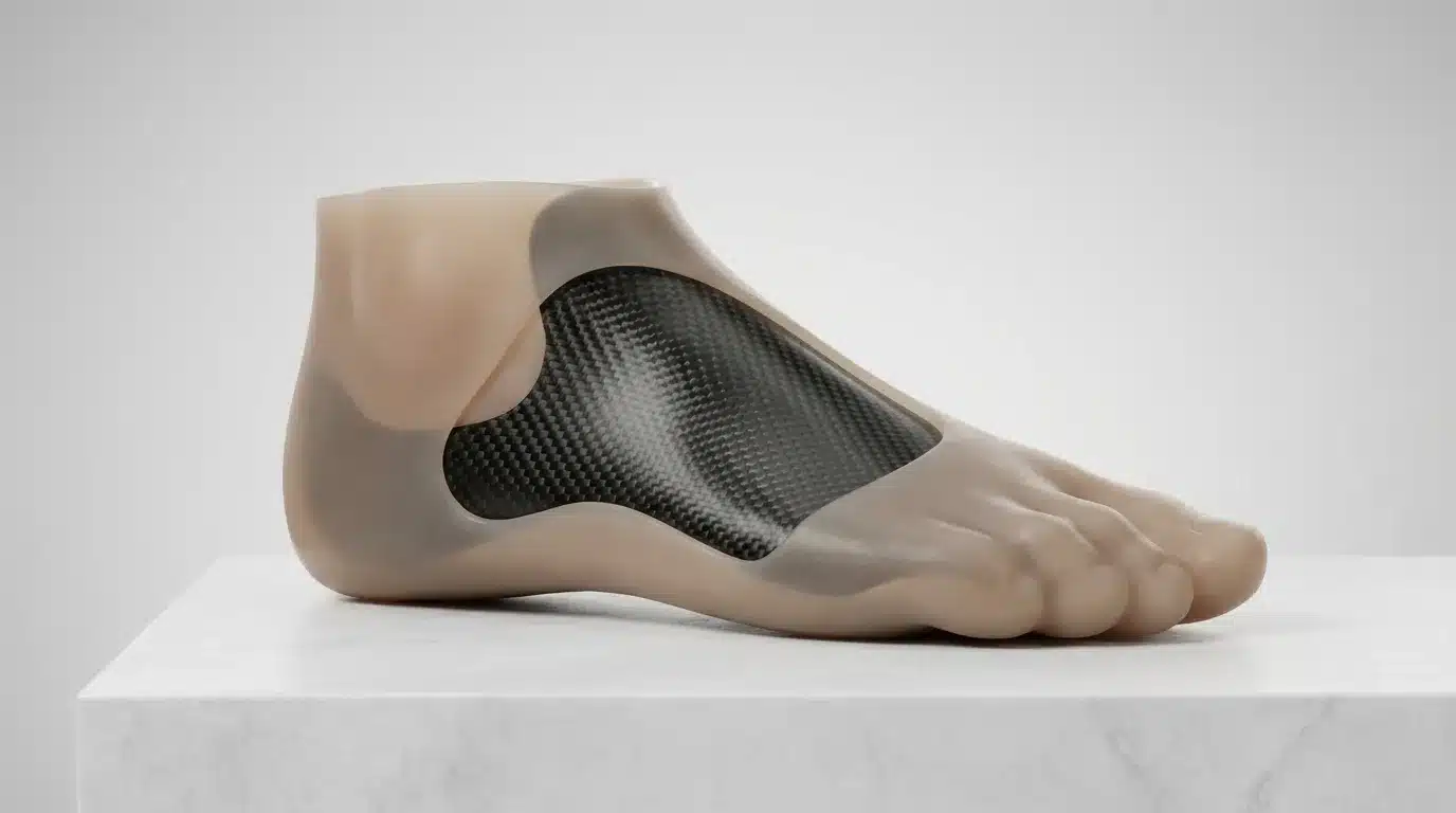 Custom partial foot prosthesis by Steps Creators Dubai