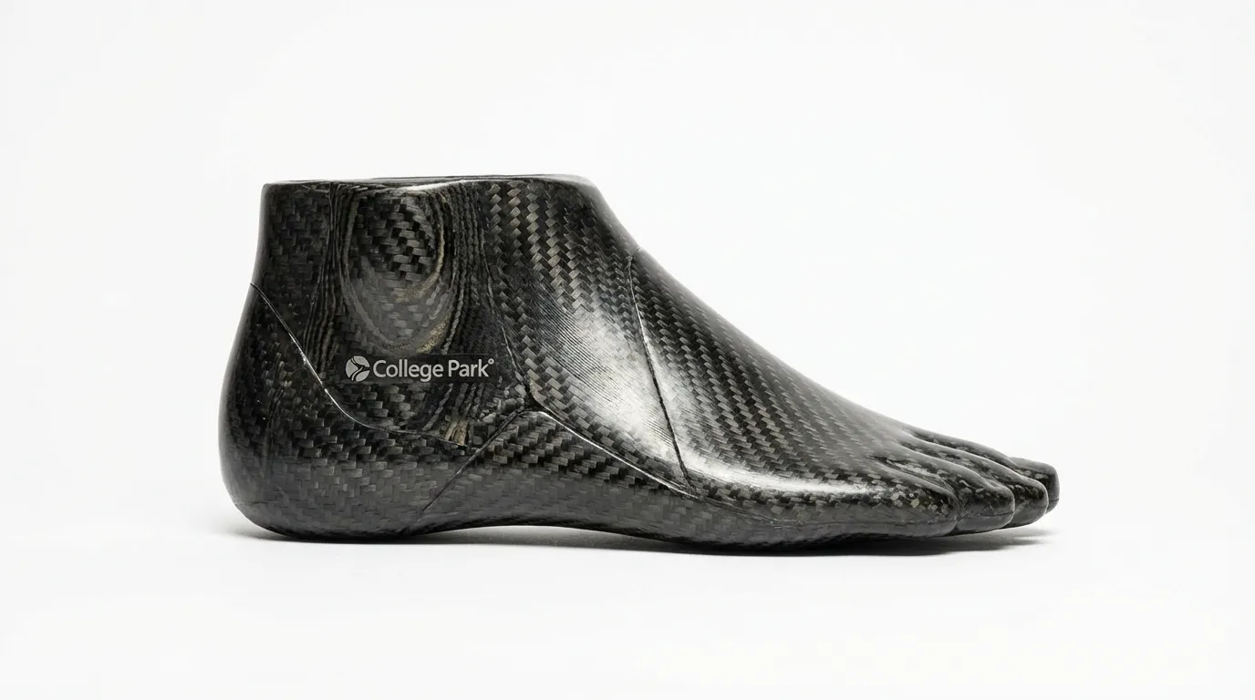 Scout Foot pediatric prosthetic foot by College Park with carbon fiber Intelliweave technology