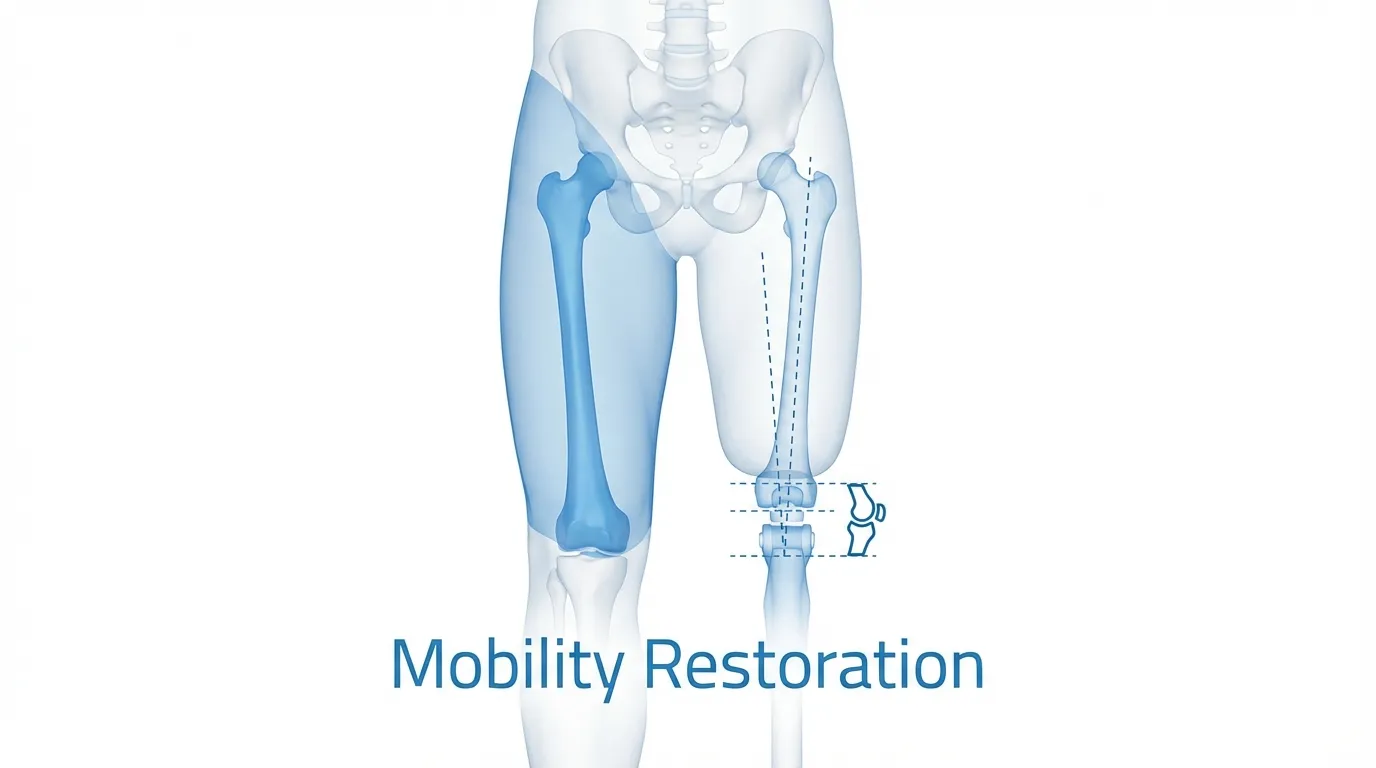 Above knee amputation mobility challenges — before prosthetic fitting