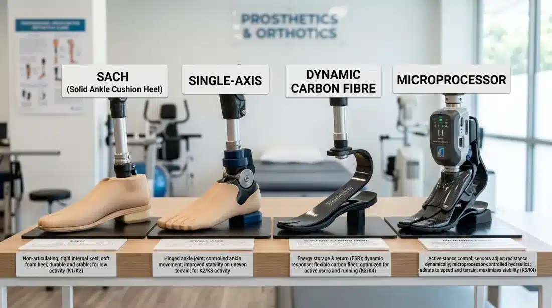 prosthetic feet types overview 1